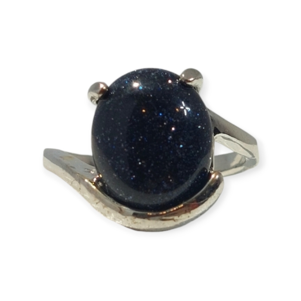 2 For $20 Sale Fashion Jewelry Ring Size 5.5 Crystal Black Gemstone Silver